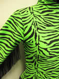 Neon Green Zebra with Fringe